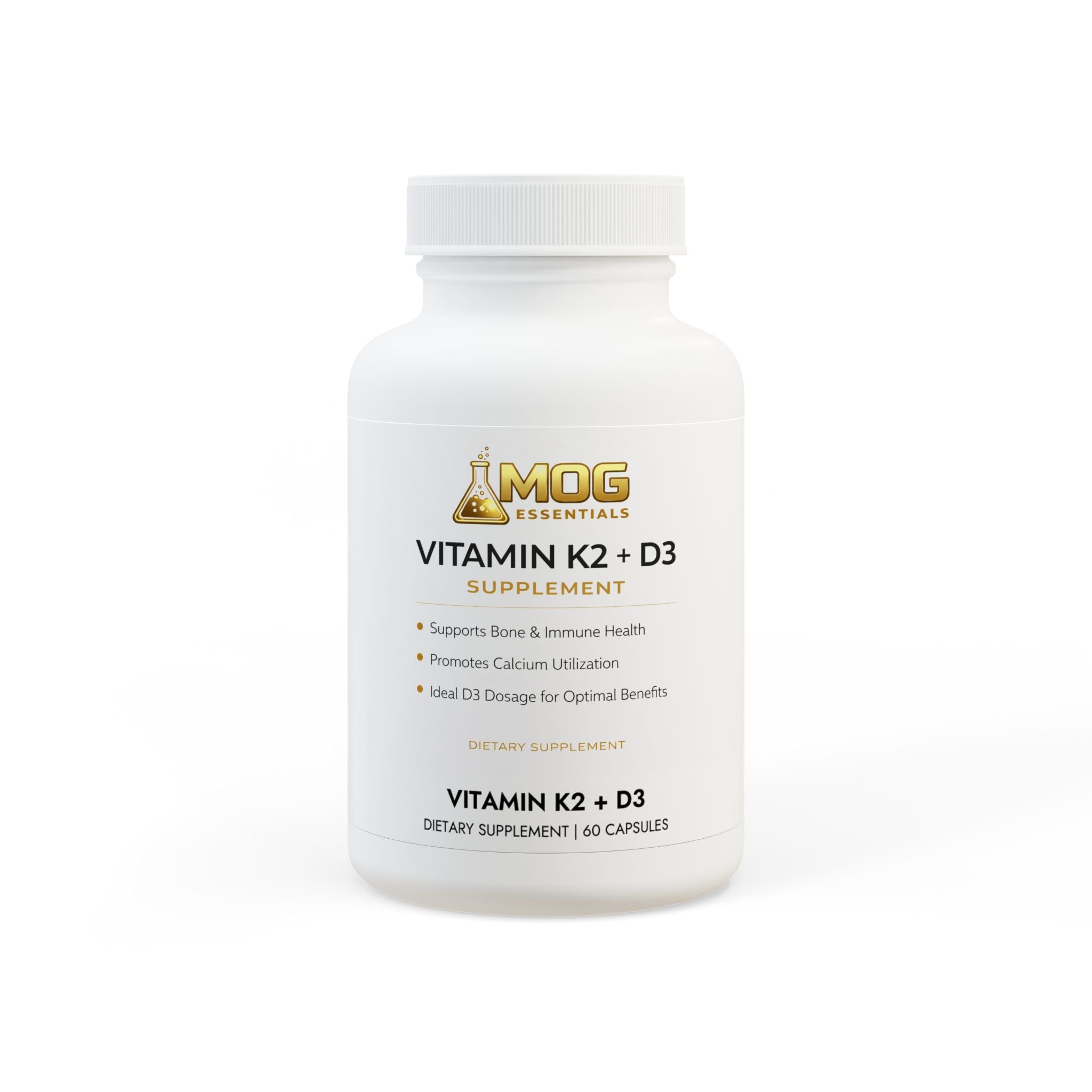 Vitamin K2 + D3 Supplement (60 Capsules)